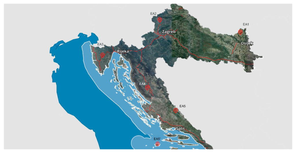 Testni pčelinjaci u Hrvatskoj smješteni na drugačijim geografskim područjima te klimatskim i pašnim prilikama.